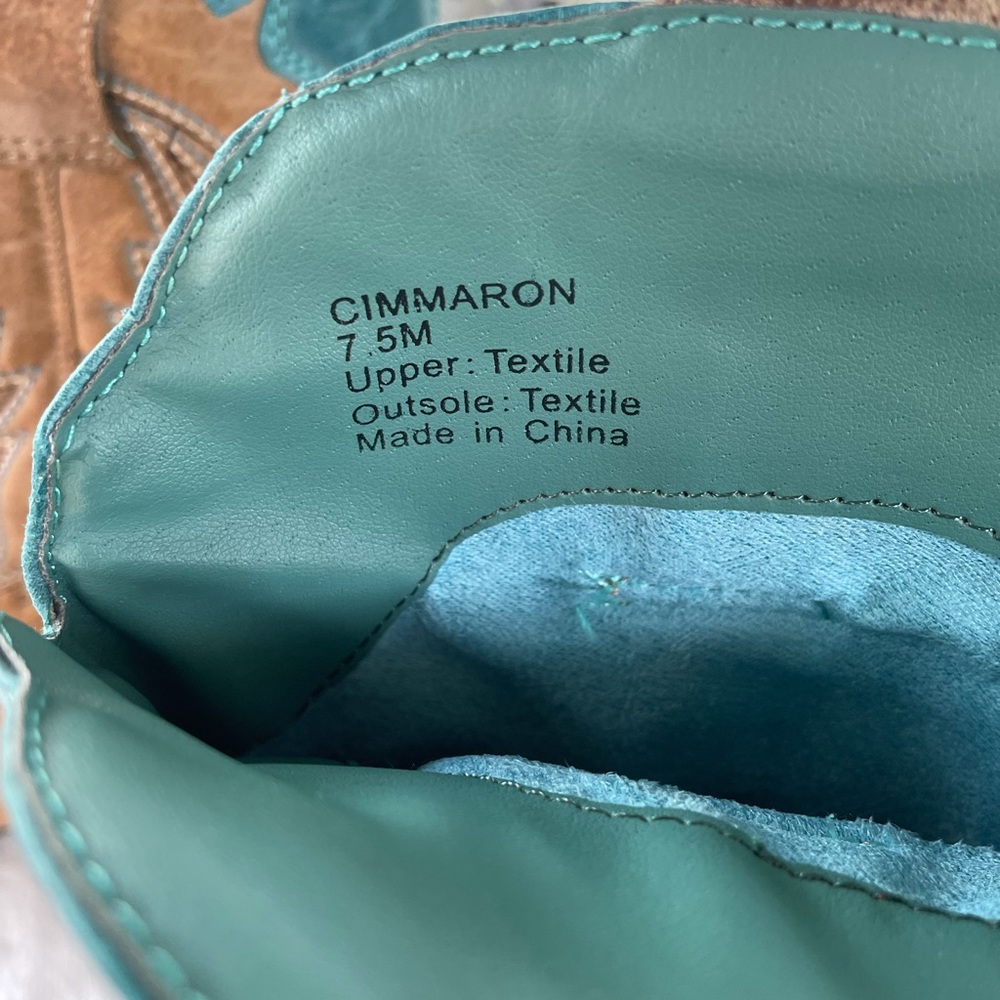 Coconuts by Matisse Tan and Teal Heeled Boots - Picture 5 of 13